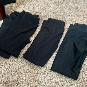 ATHLETA Girls black leggings bundle. 5 pairs of legging. All sizes 8-10.